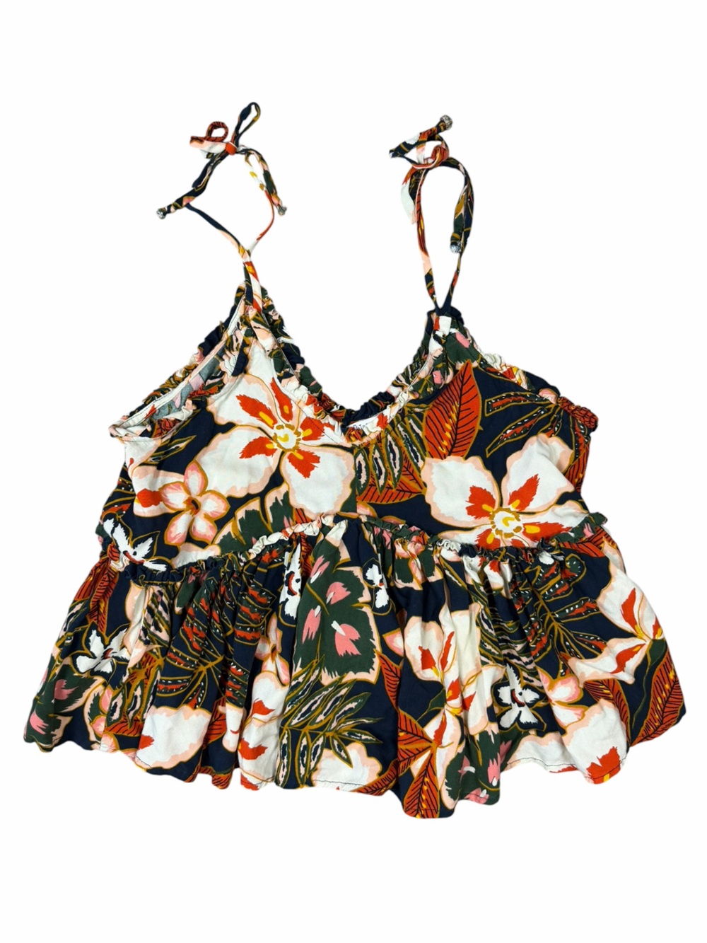Patrons of Peace Floral Tiered Babydoll Cami Tank Top XS - Picture 1 of 5